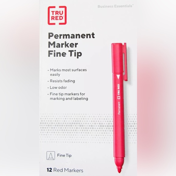 COPY - TRU RED™ Retractable Quick Dry Gel Pens, Medium Point, 0.7mm, Red, Dozen… - Picture 3 of 5